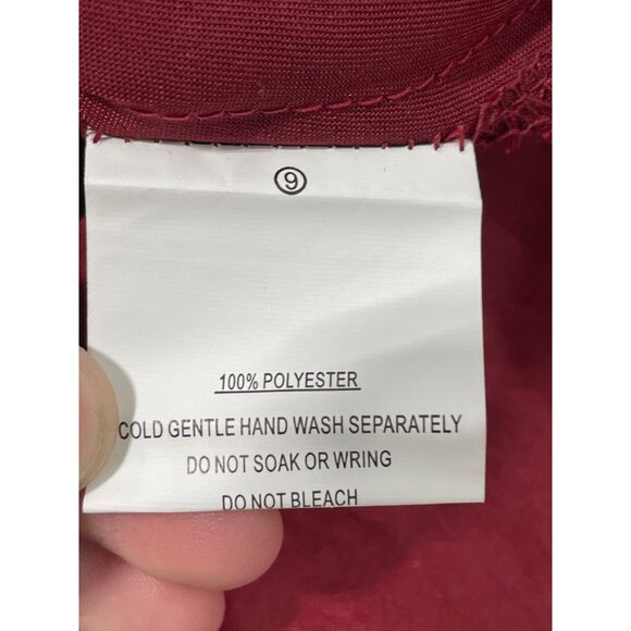 Selfie Leslie Thank Me Later Long Sleeve Open Back Dress Size Large Red Wine NEW - Picture 8 of 10